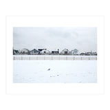 A seagull and snow covered houses (Print Only) thumbnail