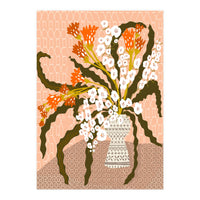 Floral Contemporary Still Life Peach Fuzz (Print Only)