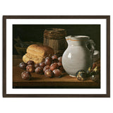 Luis Egidio Meléndez / 'Still Life with Plums, Figs, Bread and Fish', 18th century, Spanish School. thumbnail