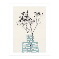 Gypsophila In A Blue Vase (Print Only)