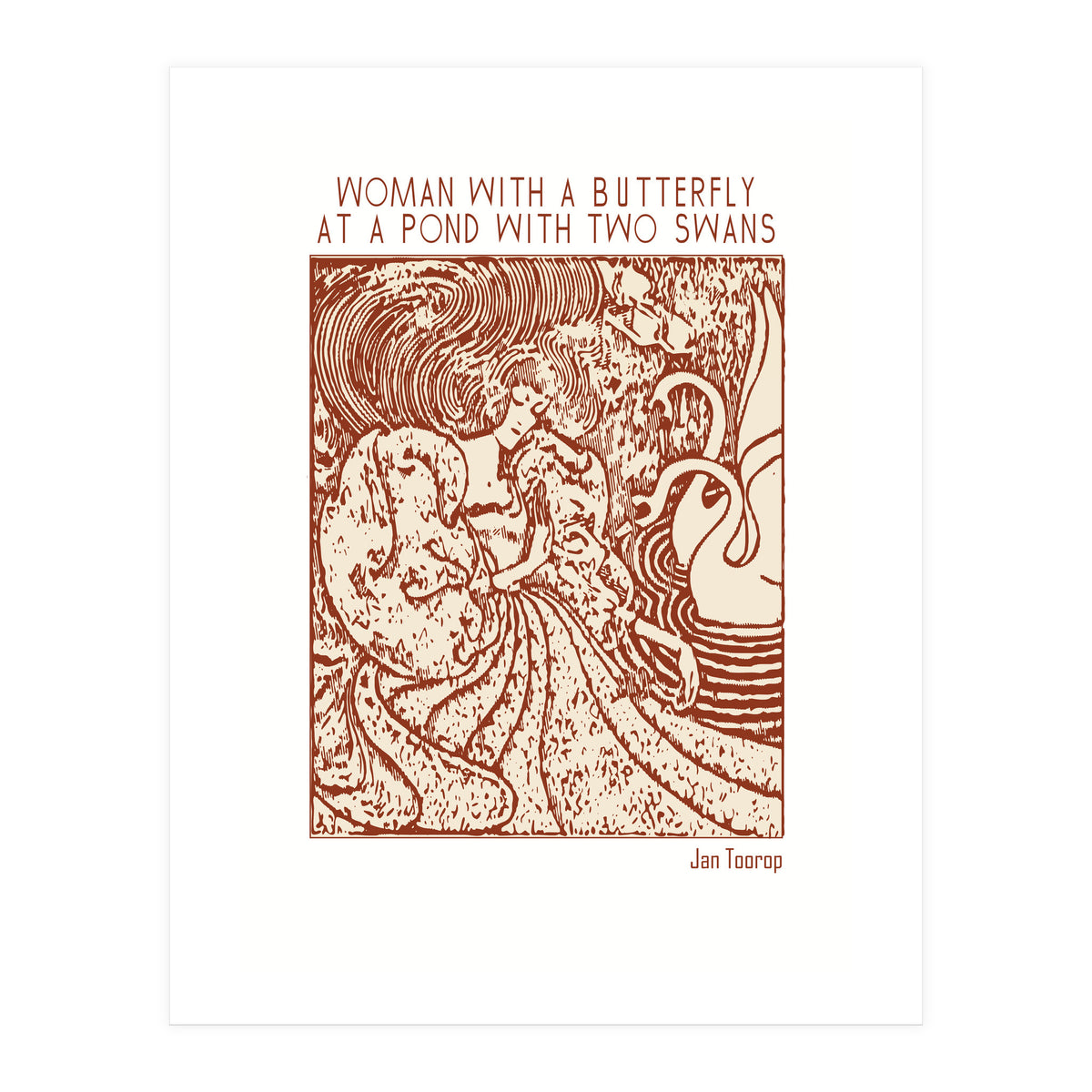 Woman With A Butterfly (Print Only)