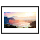 Sunrise Grandeur, Scenic Nature Landscape, Ocean Beach Travel Photography, Sea Waves Mindfulness thumbnail