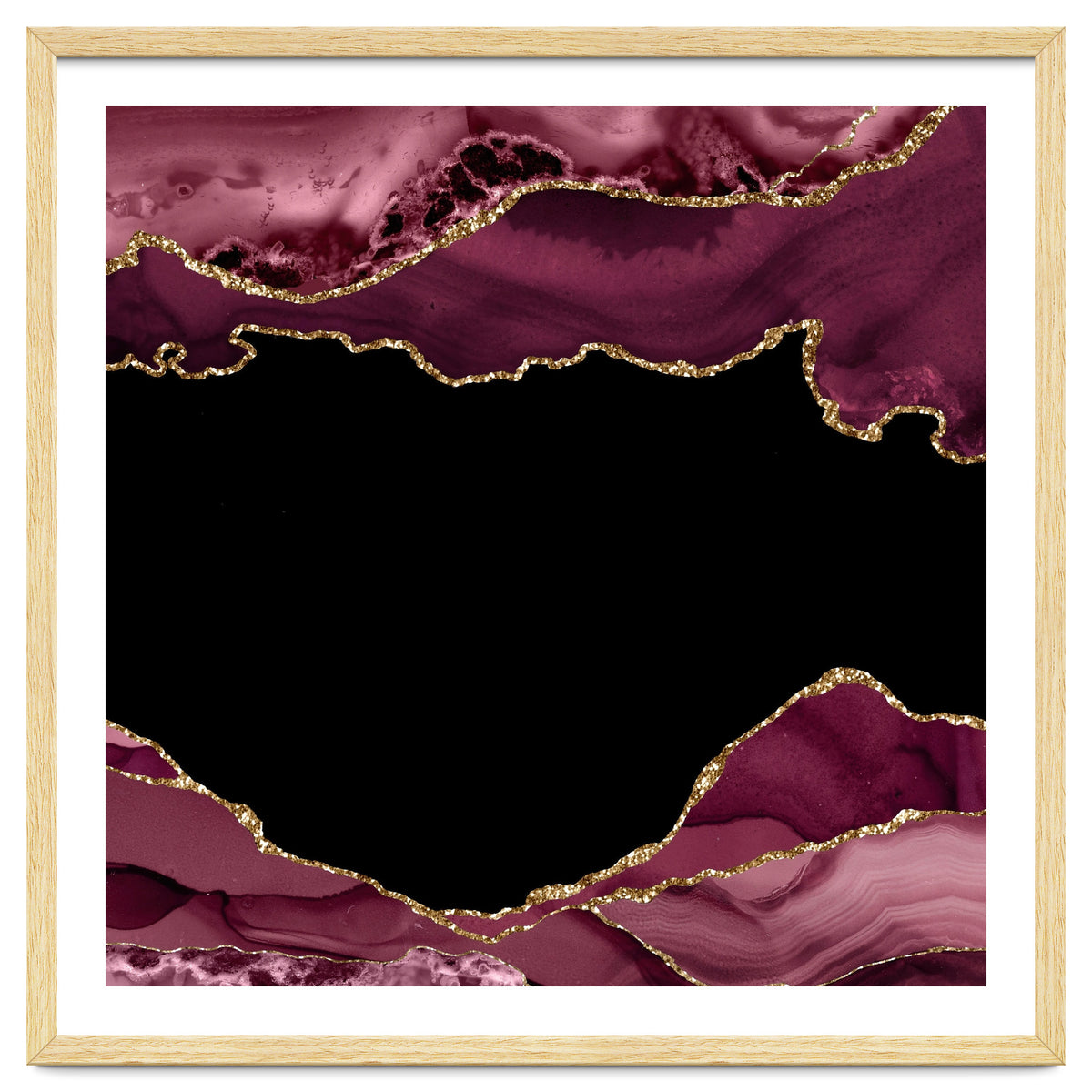 Burgundy & Gold Agate Texture 18