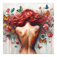 Wild Red Hair Butterfly Back (Print Only)