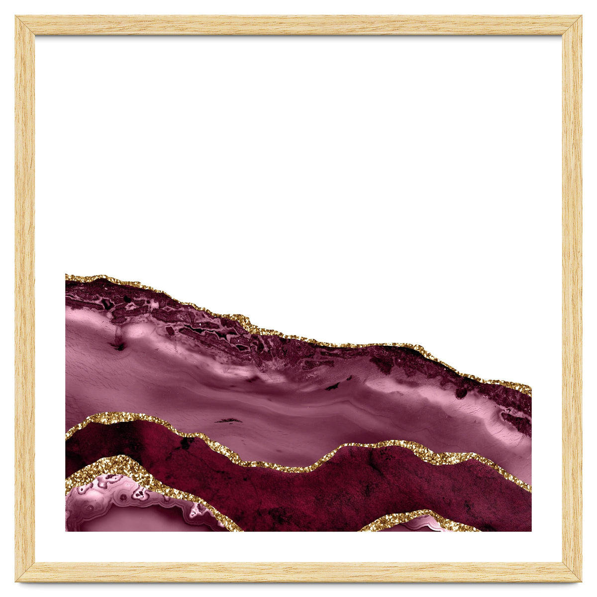 Burgundy & Gold Agate Texture 24