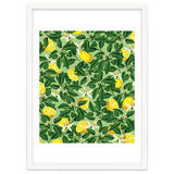 Lemonade Garden, Green Fresh Lemon Botanical Illustration, Vibrant Summer Tropical Fruit Nature thumbnail