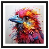 Vibrant Abstract Bird Portrait Watercolor Splash thumbnail