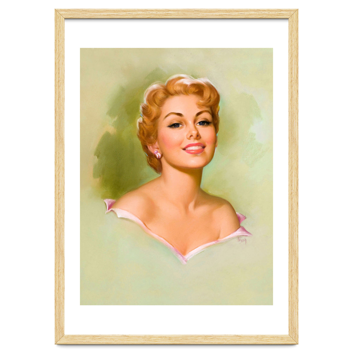 Pinup Blonde Girl Portrait