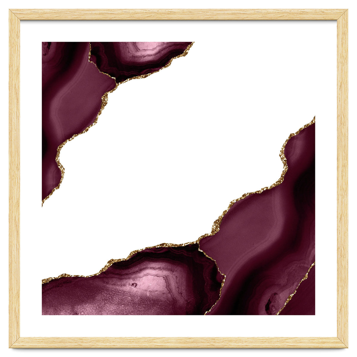 Burgundy & Gold Agate Texture 22