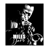 Miles Davis American Jazz Trumpeter in Grayscale (Print Only) thumbnail