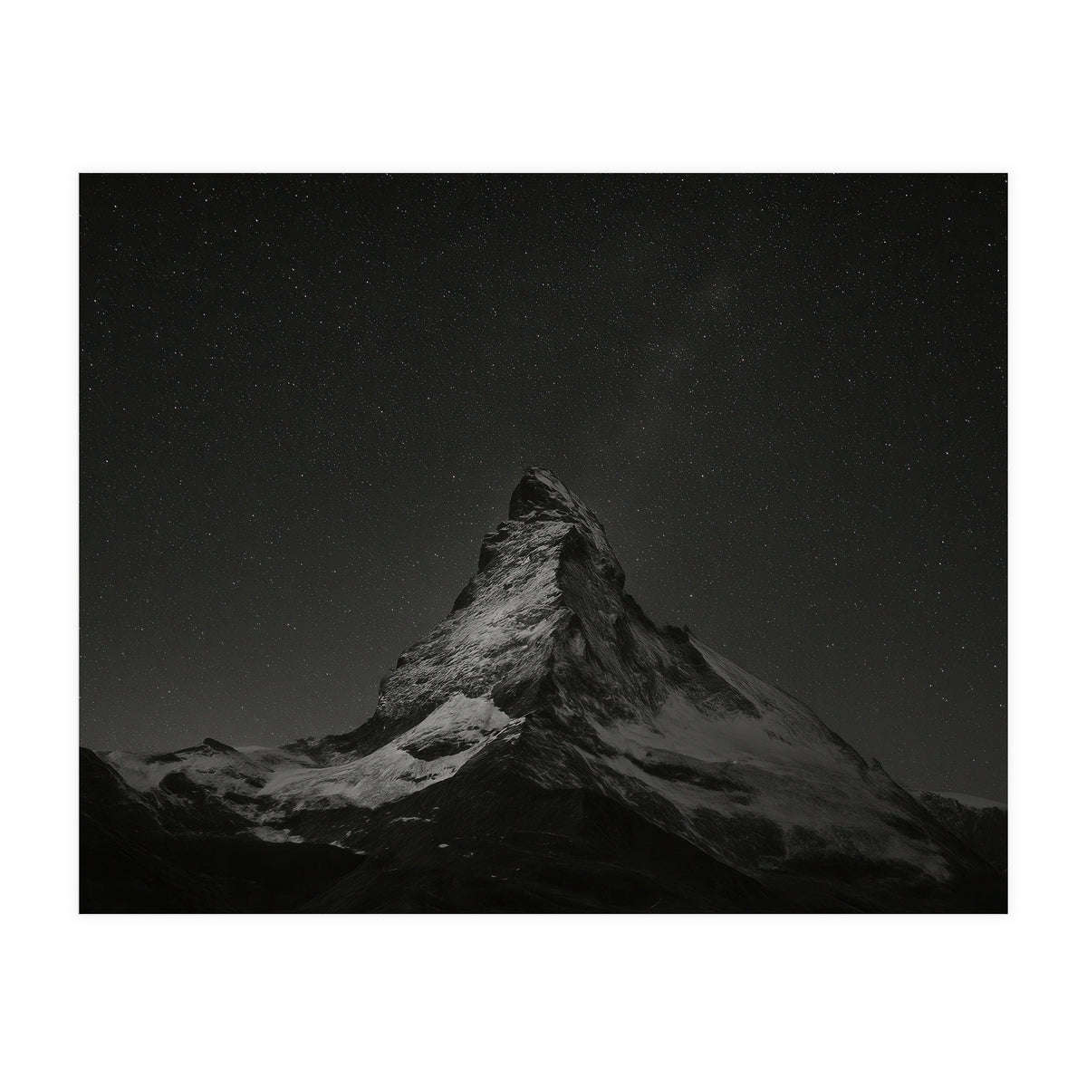Matterhorn Switzerland Starry Night Mountain Photography (Print Only)