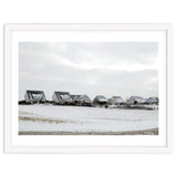 Snow covered houses on the hill thumbnail