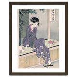 Kitagawa Utamaro (Copy) / 'Mujer sentada en una veranda', ca.  1798; 20th century, Japanese School. thumbnail