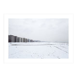 Traces of driving a car on a snowy coast (Print Only) thumbnail