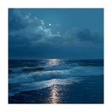 Moonlit Shoreline with Crashing Surf (Print Only) thumbnail