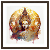 Golden Halo Buddha Portrait