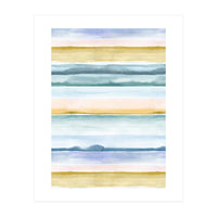Relaxing Calm Stripes Blue Yellow (Print Only)