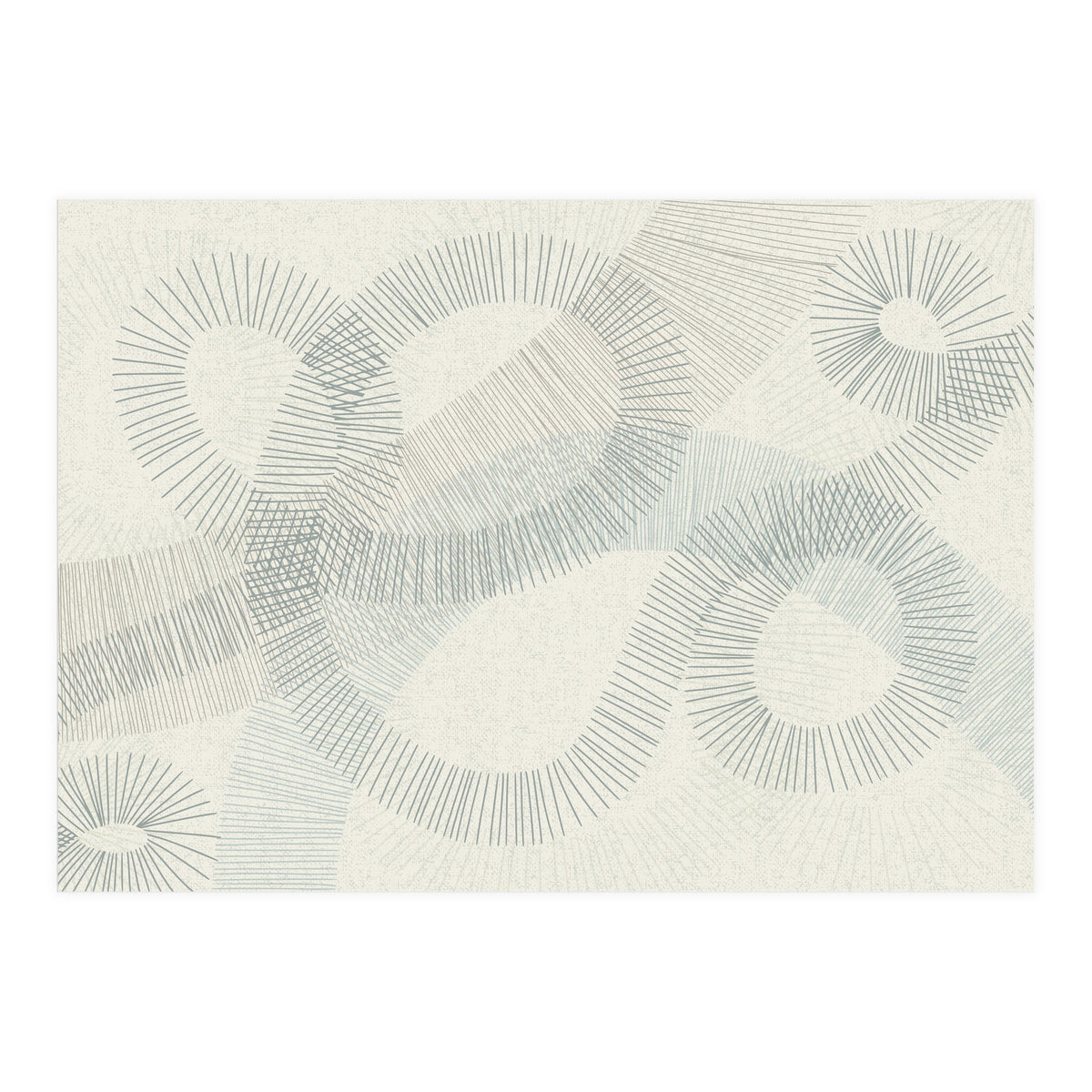 calming essentials Curved Lines blue (Print Only)
