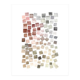Watercolor Geometric Square Shapes Red (Print Only) thumbnail
