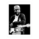Willie King American Blues Musician in Grayscale (Print Only) thumbnail