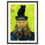 Black Cat on the Postman’s Hat, Van Gogh Inspired Painting thumbnail