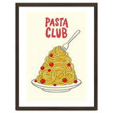 Pasta Club Illustration, Spaghetti and Tomatoes Art Print for Kitchen Wall Decor thumbnail