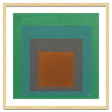 JOSEF ALBERS - HOMAGE TO THE SQUARE GREY BROWN GREEN thumbnail