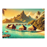 Vintage Bora Bora Poster, French Polynesia (Print Only) thumbnail