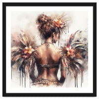 Ornate Floral Back Portrait