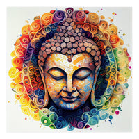 Rainbow Mandala Buddha Portrait (Print Only)