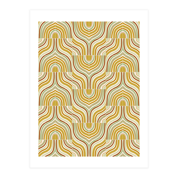 Ochre Marbled Tiles (Print Only)