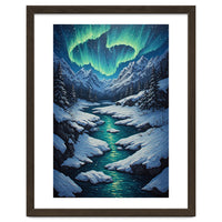 Ethereal Northern Lights: Arctic Winter Valley