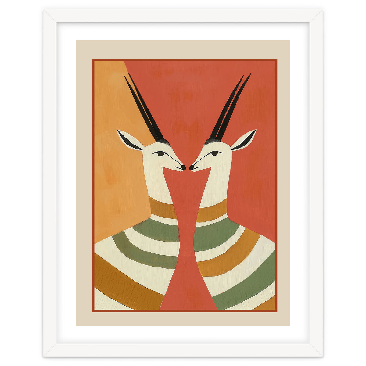 Two Gazelles In Stillness