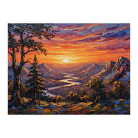 Sunset Over the Valley Peaks (Print Only)