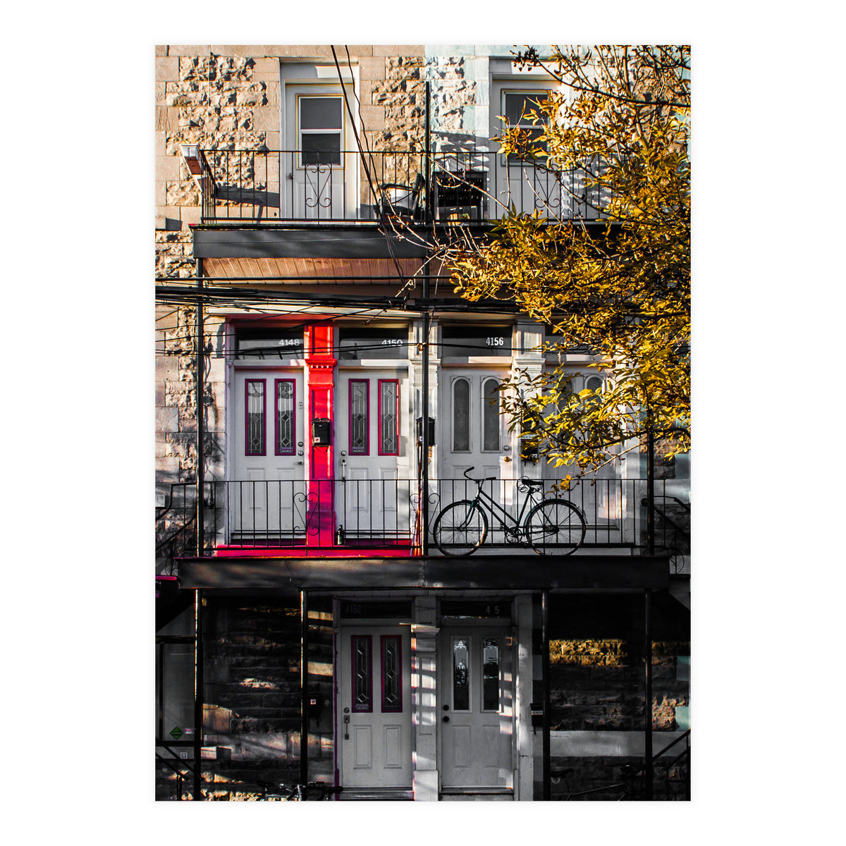 Montreal Bicycle Balcony No 1 Color Version (Print Only)