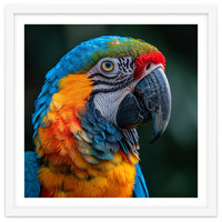 Close Up Of A Colorful Macaw Parrot