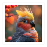 Close Up Portrait Of A Cockatiel Bird (Print Only) thumbnail