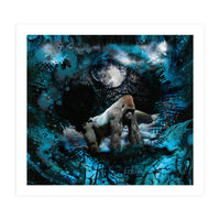 Gorilla Blue Moon Forest Scenic (Print Only)