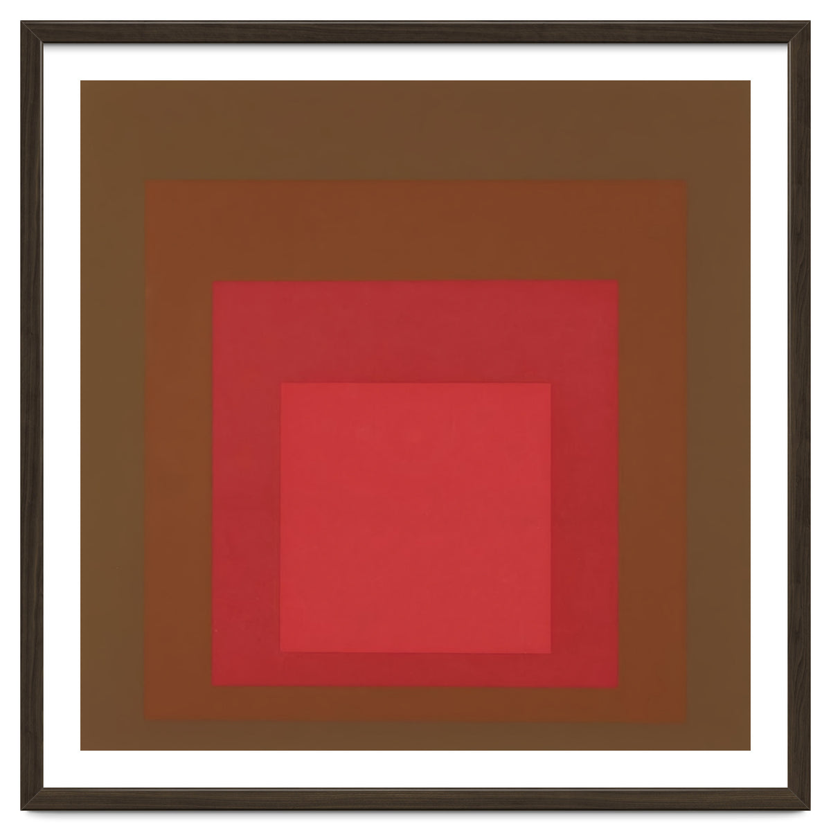JOSEF ALBERS - HOMAGE TO THE SQUARE, RED, BROWN