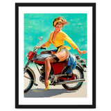 Pinup Sexy Motorcycle Girl thumbnail