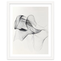 Abstract Black And White Flowing Lines Art