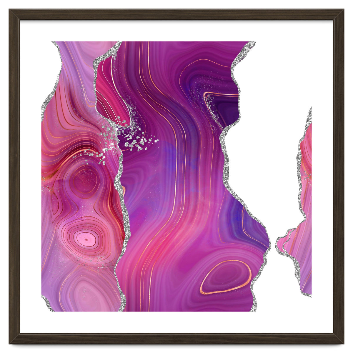 Magenta & Silver Agate Texture 05