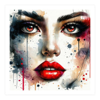 Close Up Woman Face (Print Only)