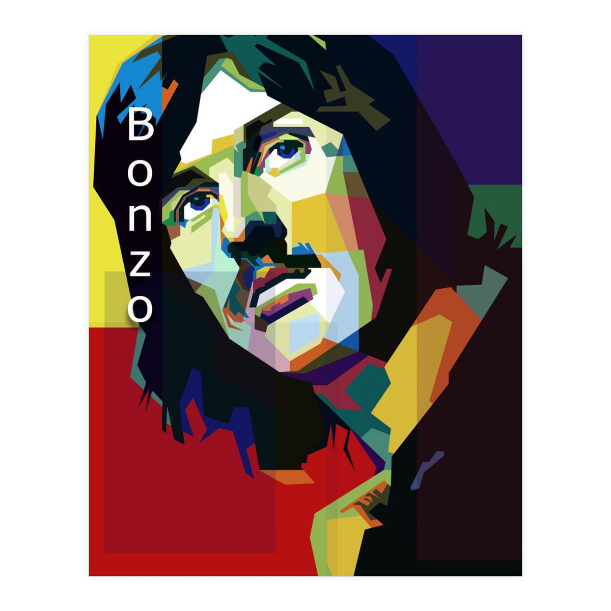 John Bonham Led Zeppelin Pop Art WPAP (Print Only)