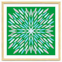 Petal Burst - green, blue, beige