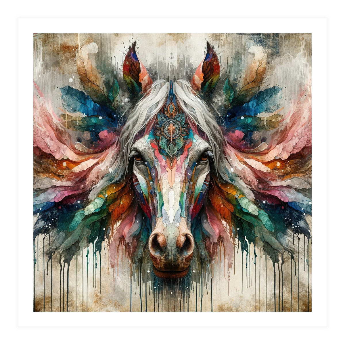 Ornate Horse Portrait (Print Only)