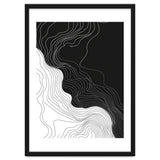 Abstract Black And White Wavy Lines Flowing thumbnail
