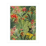 Monkeys In Tropical Jungle Paradise (Print Only) thumbnail