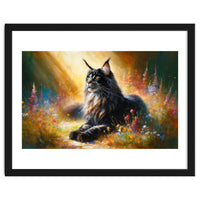 Majestic Lynx In Blooming Meadow