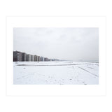 Traces of driving a car on a snowy coast (Print Only) thumbnail